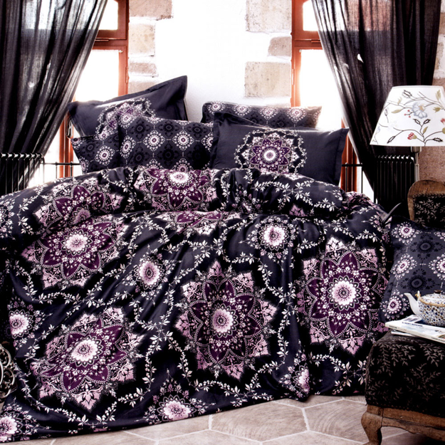 Picture of Family Bed Coverlet  Set, Printed Cotton Touch 70% Cotton double  3 Pieces Size 240 x 240 model 134