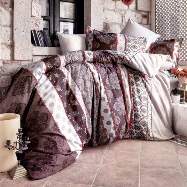 Picture of Family Bed Coverlet  Set, Printed Cotton Touch 70% Cotton double  3 Pieces Size 240 x 240 model 135