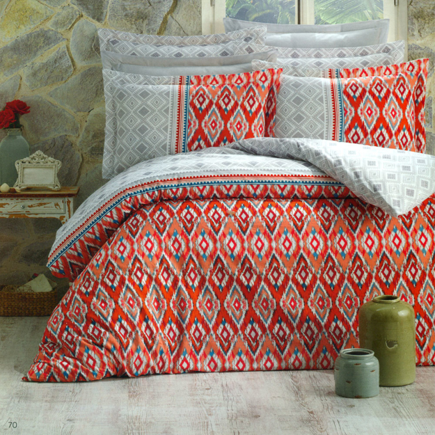 Picture of Family Bed Coverlet  Set, Printed Cotton Touch 70% Cotton double  3 Pieces Size 240 x 240 model 164