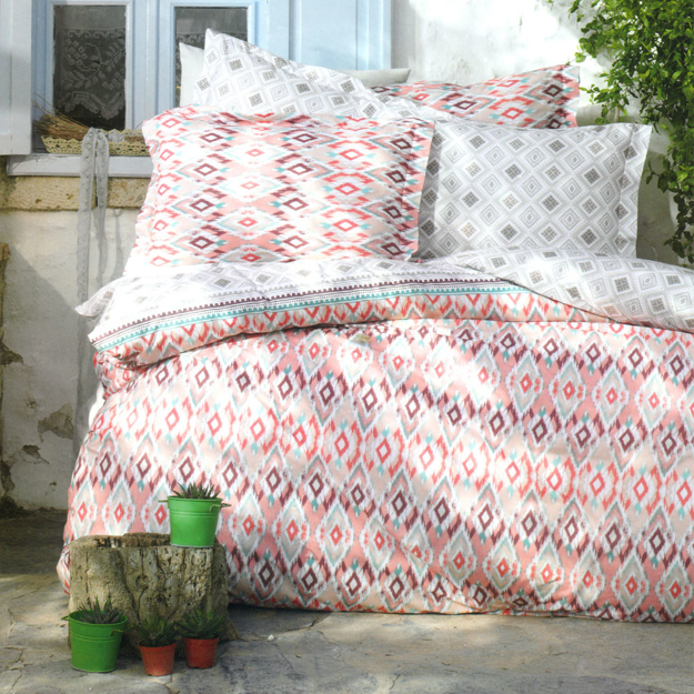 Picture of Family Bed Coverlet  Set, Printed Cotton Touch 70% Cotton double  3 Pieces Size 240 x 240 model 165