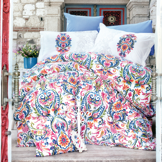 Picture of Family Bed Coverlet Set, Printed Cotton Touch 70% Cotton Single 2Pieces Size 160 x 240  model 145