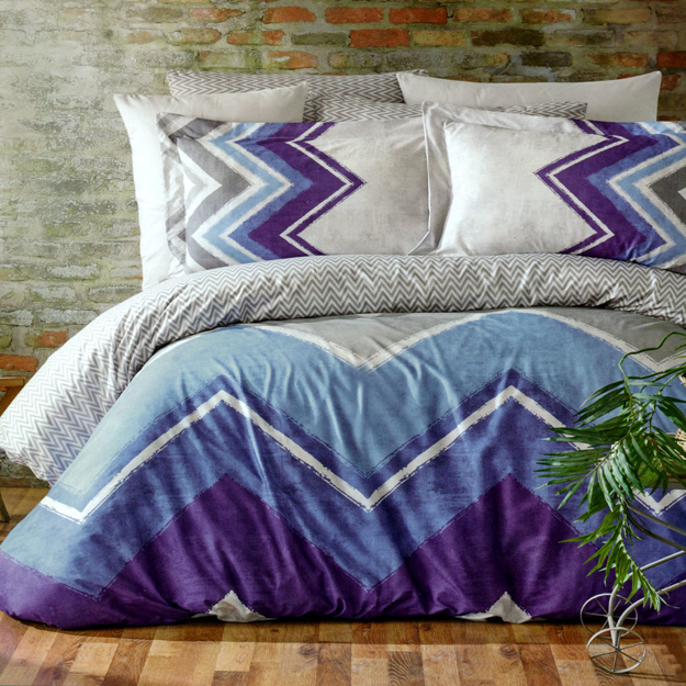 Picture of Family Bed Coverlet Set, Printed Cotton Touch 70% Cotton Single 2Pieces Size 160 x 240  model 162