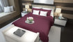 Picture of BedNHome Flat bed sheet set- Maroon Double