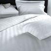 Picture of BedNHome Duvet cover set- Satin, Stripe, White Single