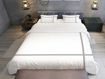 Picture of BedNHome Decorative white duvet cover, Cross design Single