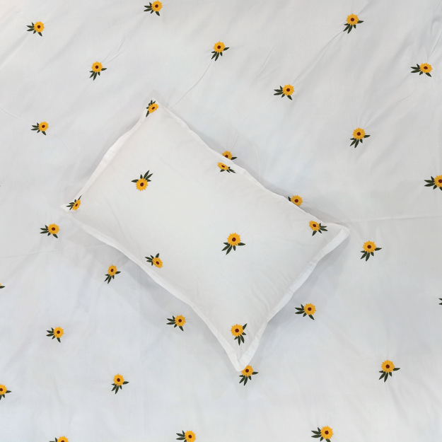 Picture of BedNHome Sunflower Embroidered Duvet Cover Set Single