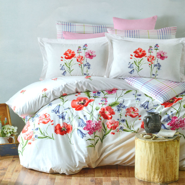 Picture of Family Bed Sheet Set 100% Cotton 4 Pieces Size 240 cm X 250 cm model 1014