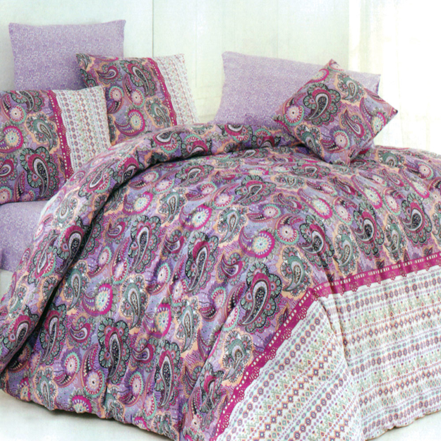 Picture of Family Bed Sheet Set 100% Cotton 4 Pieces Size 240 cm X 250 cm model 1010