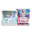 Picture of Family Bed Sheet Set 100% Cotton flat 4 pieces of acetate size 180 X200 model 1009