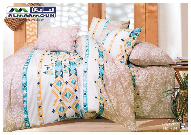 Picture of Al Maamoun Bed Sheet Set 3  Pieces 65% Cotton Size 260x240 model 734
