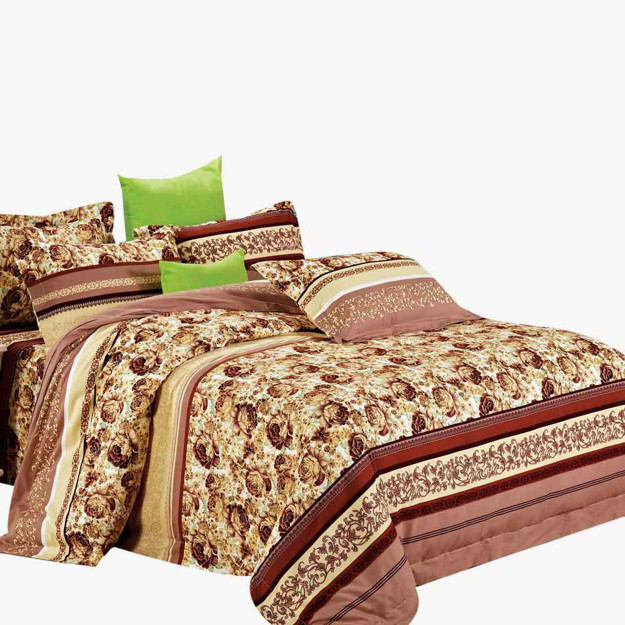 Picture of Family Bed Coverlet Set Cotton Satin 3 Pieces  double Size 240x240 model 4015