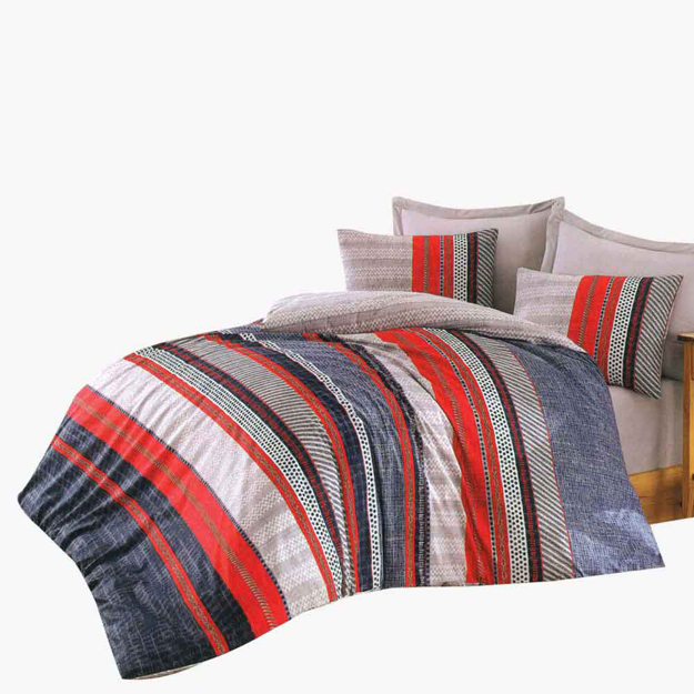 Picture of Family Bed Coverlet  Set, Printed Cotton Touch 70% Cotton double  3 Pieces Size 240 x 240 model 121