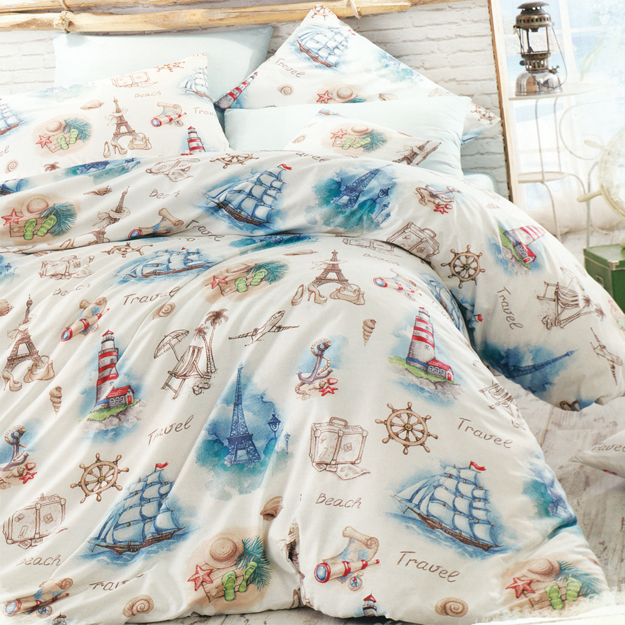 Picture of Children's family quilt set, printed 70% cotton, 2 pieces, size 160 X 240 model 171