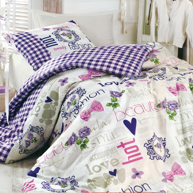 Picture of Children's family quilt set, printed 70% cotton, 2 pieces, size 160 X 240 model 175