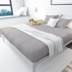 Picture of BedNHome Fitted bed sheet set- Light Gray 140 cm