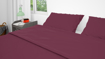 Picture of BedNHome Fitted bed sheet set- Maroon 160 cm