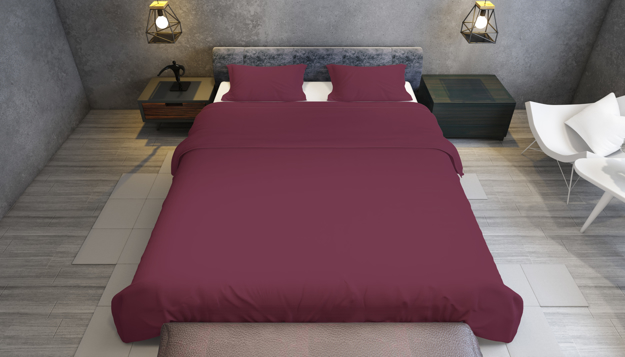 Picture of BedNHome Duvet cover set - Maroon Double