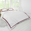 Picture of BedNHome Decorative White duvet cover, Outer Border design Double