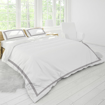 Picture of BedNHome Decorative White duvet cover, Outer Border design Double